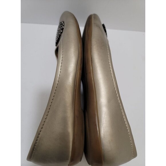 Naturalizer Gold Metallic Flats With Ornamental Toe Design - Womens Size 6 M - Picture 7 of 10